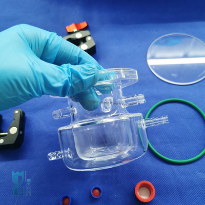 kualitas  Custom Manufacturing Clear Quartz Glass Reactor For Lab pabrik