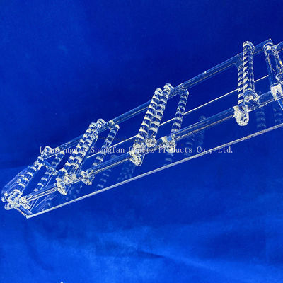 kualitas  High Purity Fused Silica Quartz Boat High Temperature Resistant Quartz Boat for Tube Furnace Laboratory Sintering pabrik