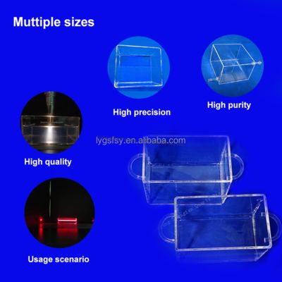 kualitas  Customized high-temperature resistant quartz tanks quartz containers of test samples pabrik