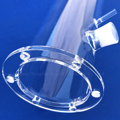 kualitas  Customized Sealed Quartz Glass Tube with 1-100mm Thickness and 1732℃ Melting Point pabrik