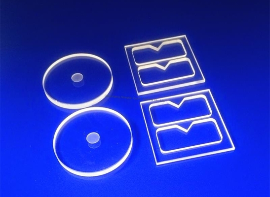 kualitas  Polished Surface Fused Silica Glass , Silica Glass Plate Transparant glass milling visible light transmittance pabrik