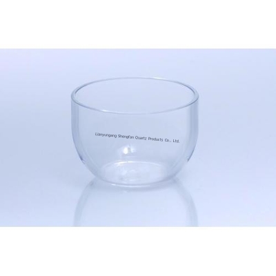 kualitas  No Cracking Quartz Fiber Crucibles Long Service Life Non Toxic Material pabrik