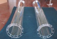 Solar Reactor Applied Heat Resistant Fused Quartz Glass Tube With Flange Quartz tube heating element