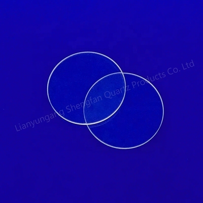 Transparan Clear Quartz Disc Sight Glass Sheet Tahan Suhu Tinggi