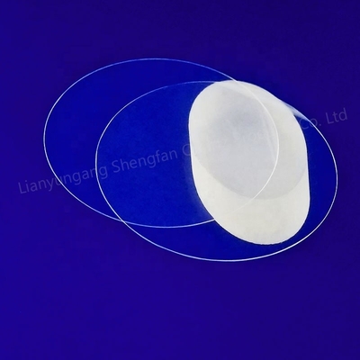 Transparan Clear Quartz Disc Sight Glass Sheet Tahan Suhu Tinggi