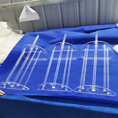 Kemurnian Tinggi Fused Quartz Glass Boat Wafer Carrier 100MM Untuk Tungku Disesuaikan