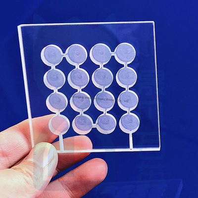 Custom laser cut berbagai ukuran high purity quartz sheet