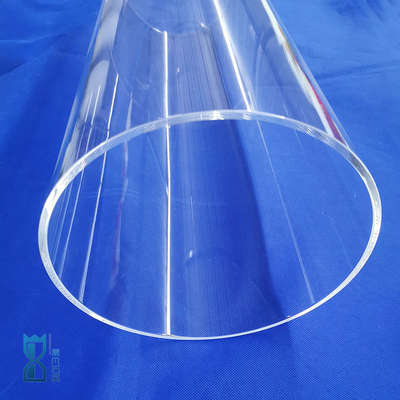 Custom suhu tinggi tahan pemanasan Kuarsa tabung kaca Diameter besar
