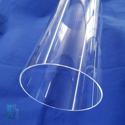 Produksi Dukungan Peraturan Resistensi Panas Fuesd Diameter Besar Quartz Clear Glass Tube