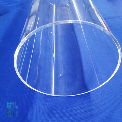 Custom suhu tinggi tahan pemanasan Kuarsa tabung kaca Diameter besar