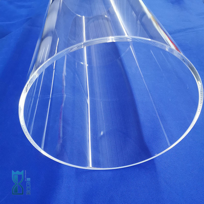 Disesuaikan kualitas tinggi kristal Kuarsa jelas tabung Dengan Diameter Besar Silikon Kaca