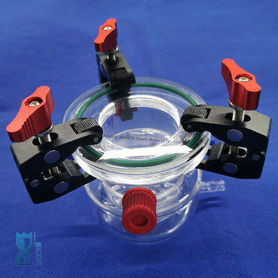 Custom Manufacturing Clear Quartz Glass Reactor Untuk Laboratorium