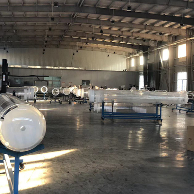 Pabrik Fotovoltaic Kuarsa Tabung Kaca Bening Diameter Besar