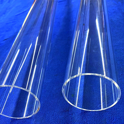 Disesuaikan kualitas tinggi kristal Kuarsa jelas tabung Dengan Diameter Besar Silikon Kaca