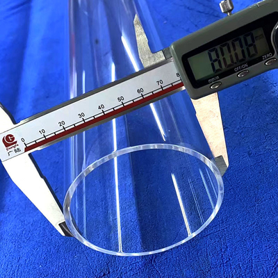 Disesuaikan kualitas tinggi kristal Kuarsa jelas tabung Dengan Diameter Besar Silikon Kaca