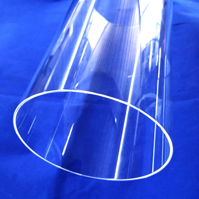 Disesuaikan kualitas tinggi kristal Kuarsa jelas tabung Dengan Diameter Besar Silikon Kaca
