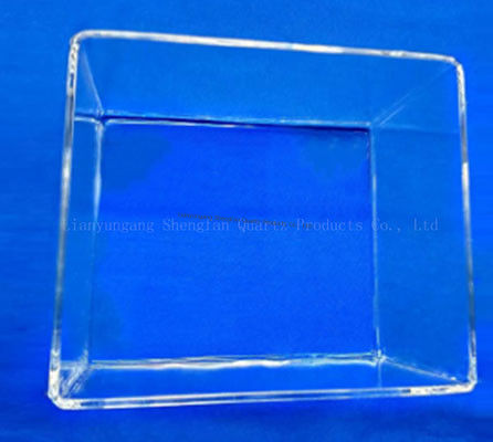 Pelat kaca Kuarsa tahan korosi dengan peredaran tinggi dengan suhu kerja 1100 °C