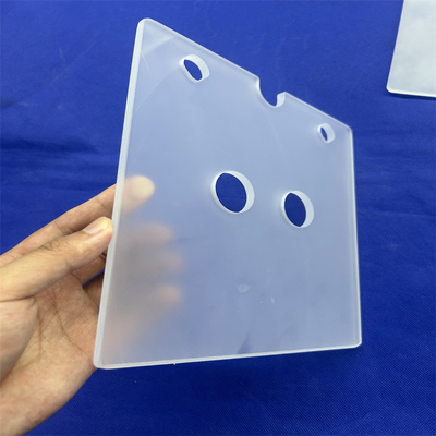 CNC Finishing Quartz Glass Sheet tahan korosi Opaque