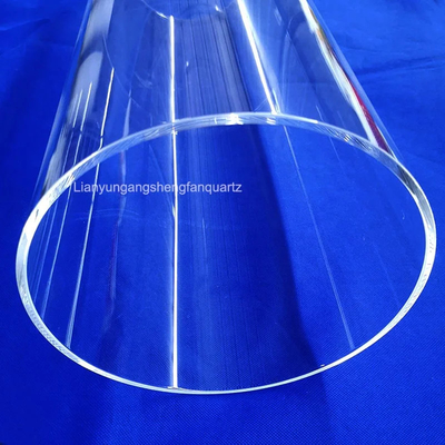 Pabrik kustom tahan suhu tinggi tabung kuarsa diameter besar