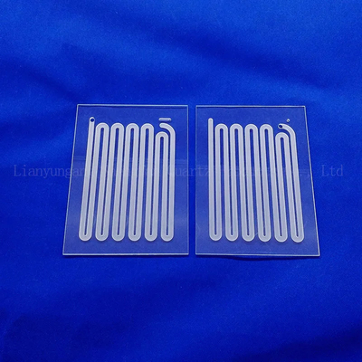Pabrik Custom Slotted Quartz Glass Sheet Tahan Suhu Tinggi