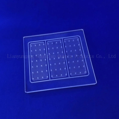 Pabrik Custom Slotted Quartz Glass Sheet Tahan Suhu Tinggi
