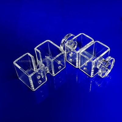 Pelat Kaca Kuarsa Tahan Korosi Transmisi Tinggi untuk Penggunaan Laboratorium Suhu Tinggi