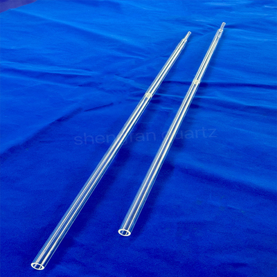 Produk tabung kaca Kuarsa yang dipoles transparan