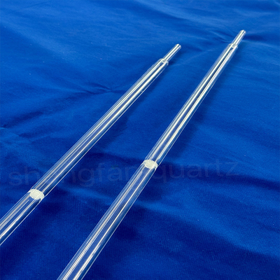 Produk tabung kaca Kuarsa yang dipoles transparan