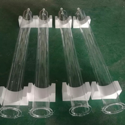 Produksi Dukungan Peraturan Resistensi Panas Fuesd Diameter Besar Quartz Clear Glass Tube