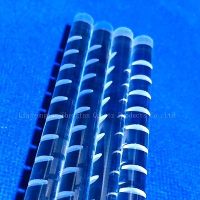 CNC Finish Quartz Glass Rod Milling Optical Cylinder Clear Fused Untuk Solar Semiconductor