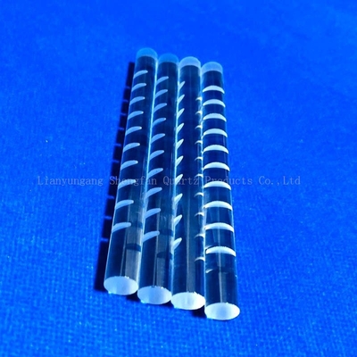 CNC Finish Quartz Glass Rod Milling Optical Cylinder Clear Fused Untuk Solar Semiconductor