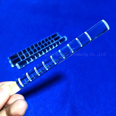 CNC Finish Quartz Glass Rod Milling Optical Cylinder Clear Fused Untuk Solar Semiconductor