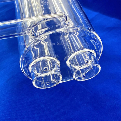 Pabrik kustom tahan suhu tinggi tabung kuarsa diameter besar