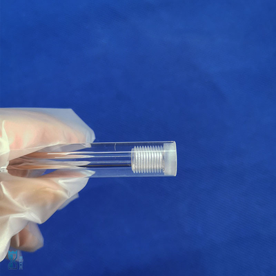 Custom tinggi kemurnian suhu tinggi disegel laboratorium pipa benang kuarsa