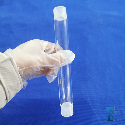 Custom tinggi kemurnian suhu tinggi disegel laboratorium pipa benang kuarsa