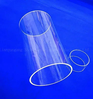 Custom diameter besar suhu tinggi tahan tabung kaca kuarsa