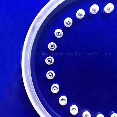 Professional Custom tahan suhu tinggi transparan Kuarsa Perforated step sheet