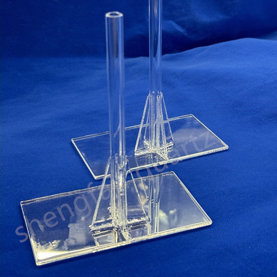 Laboratorium Quartz Glass Tripod Temporasi Tinggi tahan korosi