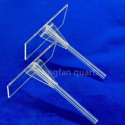 Laboratorium Quartz Glass Tripod Temporasi Tinggi tahan korosi