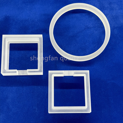 CNC finishing produk kuarsa yang tahan korosi dengan suhu tinggi yang tidak transparan