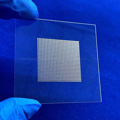 Tinggi kemurnian suhu tinggi jendela UV perforated peleburan quartz pelat kaca