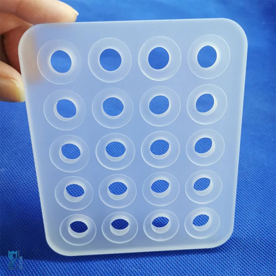 Professional Custom High Temperature Resistant Frosted Perforated Quartz Glass Sheet