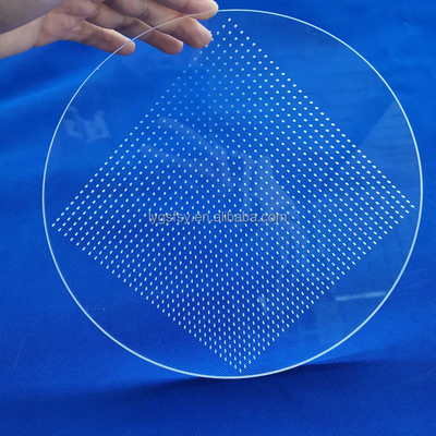 Lembar Kuarsa Laser Transparan Perforasi UV Profesional