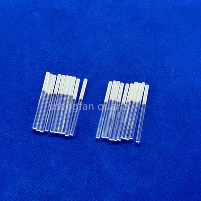 Custom High Light Transmittance High Purity Full Transparan Slotted Quartz Rod Quartz Boat