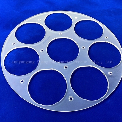 Custom Quartz Frosted Aksesoris Semikonduktor Ketahanan suhu tinggi Kemurnian tinggi