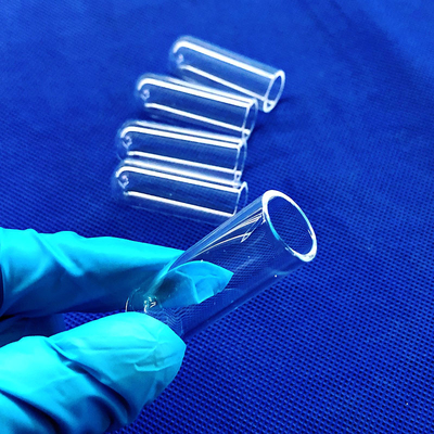 Pabrik tahan korosi suhu tinggi Laboratorium khusus Industri Kuarsa Bottom Round Flat Test Tube