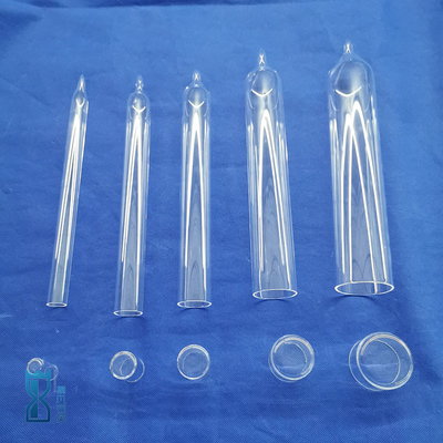 Pabrik tahan korosi suhu tinggi Laboratorium khusus Industri Kuarsa Bottom Round Flat Test Tube