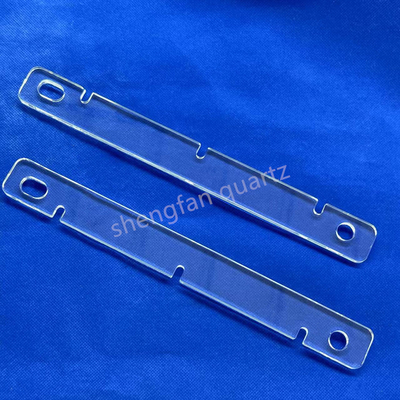 UV Disesuaikan tahan panas Fused Silica Kuarsa Lempeng Kaca Jelas Kuarsa Kaca Substrat Lempeng Kuarsa dibor