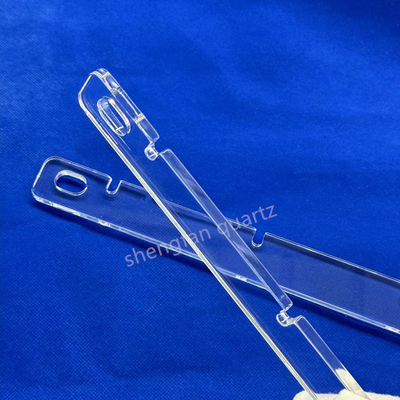 UV Disesuaikan tahan panas Fused Silica Kuarsa Lempeng Kaca Jelas Kuarsa Kaca Substrat Lempeng Kuarsa dibor