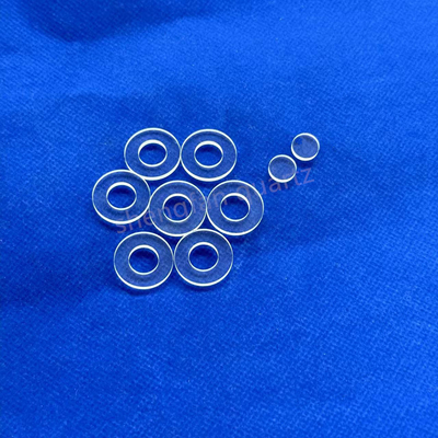 Custom Ultra-Thin Clear Quartz Glass Plate Berbagai Ukuran bulat Plat optik dengan Cuttingquartz plat dibor